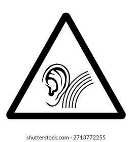 High Noise Area Symbol Sign,Vector Illustration, Isolated On White Background Label. EPS10