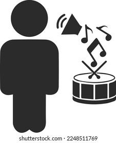High noise level icon, high volume icon black vector