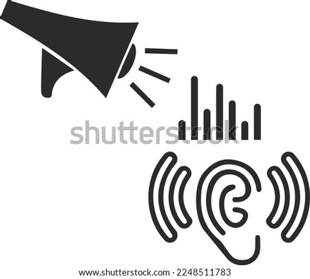 High noise level icon, high volume icon black vector