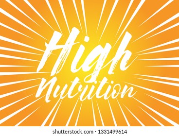 high nutrition, beautiful greeting card background or banner with pop art theme. design illustration
