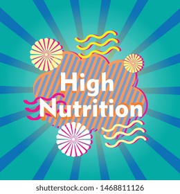 high nutrition, beautiful greeting card background or banner with candy blue theme. design illustration