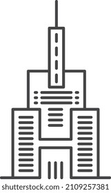 High office building. City business center. Skyscraper icon