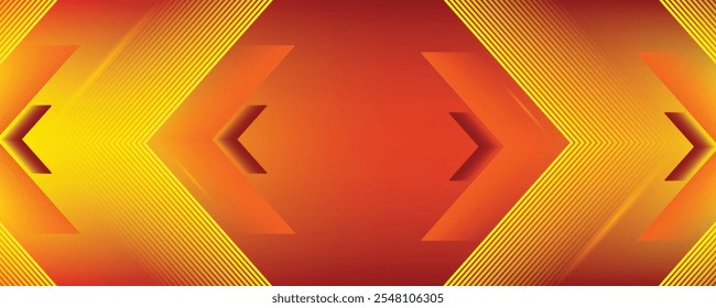 High Orange Speed concept Arrow up Light out technology background Hitech communication concept innovation background, vector design