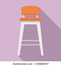 High outdoor chair icon. Flat illustration of high outdoor chair vector icon for web design