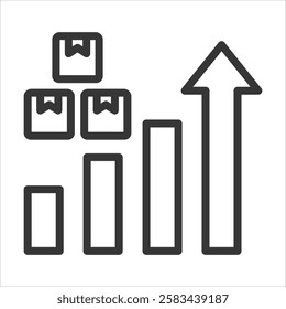 High Output Outline Icon Vector Illustration