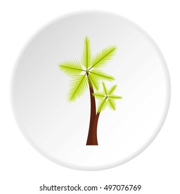High palm tree icon. Flat illustration of high palm tree vector icon for web