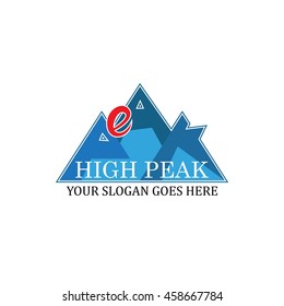 High Peak - Sportswear brand logo / E-commerce website / Company logo design.  Vector Eps10