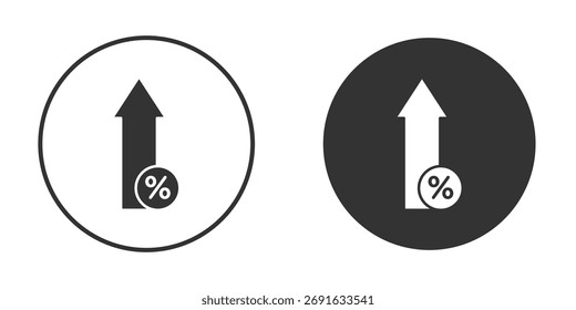 High percentage icon flat illustrations. vector art.