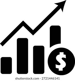 Gráfico de crecimiento empresarial de alto rendimiento que ilustra el aumento de la riqueza y las ganancias.