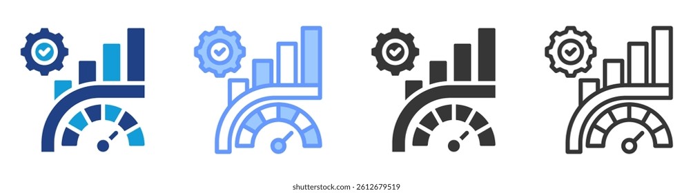 High performance culture icon set multiple style collection