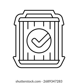 filtros de alto desempenho ícone de linha vetor. sinal de filtros de alto desempenho. símbolo de contorno isolado ilustração em preto
