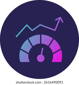 High Performance Glyph Circle Gradient Icon