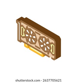 high performance graphics card gaming pc isometric icon vector. high performance graphics card gaming pc sign. isolated symbol illustration