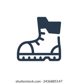 Hochleistungs-Wanderschuhe für Abenteuer Vektor-Icon Illustration