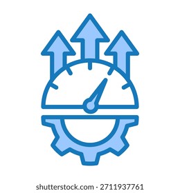 Icono de alto rendimiento azul Dualtone Diseño Ilustración vectorial