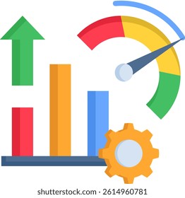 High Performance Icon Flat Vector Illustration