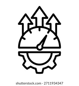 High Performance Icon Line Design Vector Illustration