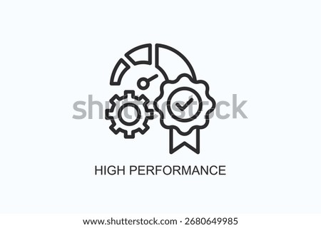 High Performance Icon Or Logo Isolated Vector Illustration