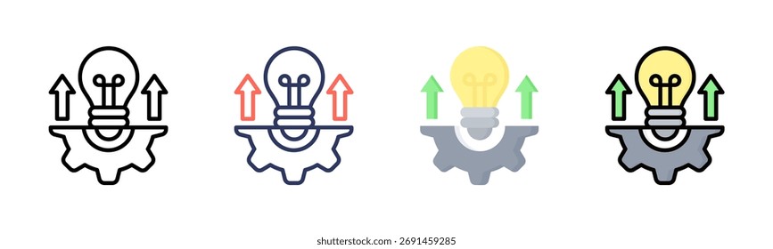 Ícone de Alto Desempenho definir coleção de vários estilos