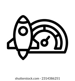high performance line icon illustration vector graphic