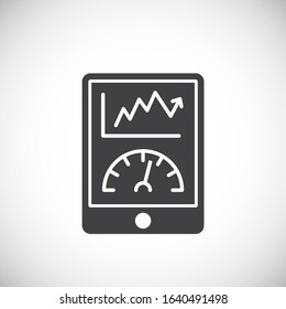 High performance related icon on background for graphic and web design. Creative illustration concept symbol for web or mobile app.