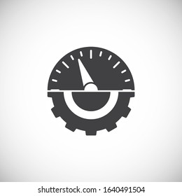 High performance related icon on background for graphic and web design. Creative illustration concept symbol for web or mobile app.
