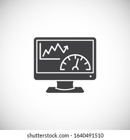 High performance related icon on background for graphic and web design. Creative illustration concept symbol for web or mobile app.
