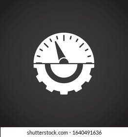 High performance related icon on background for graphic and web design. Creative illustration concept symbol for web or mobile app.