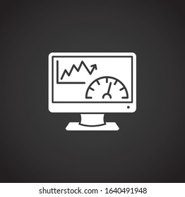 High performance related icon on background for graphic and web design. Creative illustration concept symbol for web or mobile app.