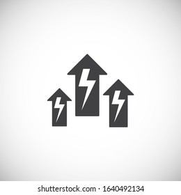 High performance related icon on background for graphic and web design. Creative illustration concept symbol for web or mobile app.
