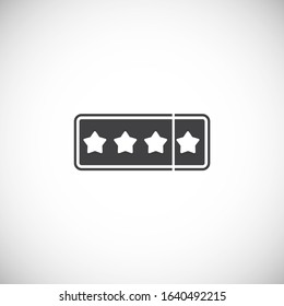 High performance related icon on background for graphic and web design. Creative illustration concept symbol for web or mobile app.