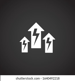 High performance related icon on background for graphic and web design. Creative illustration concept symbol for web or mobile app.