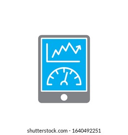 High performance related icon on background for graphic and web design. Creative illustration concept symbol for web or mobile app.