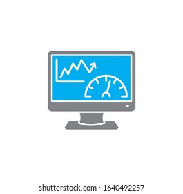 High performance related icon on background for graphic and web design. Creative illustration concept symbol for web or mobile app.