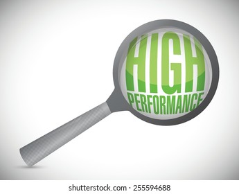 high performance review illustration design over a white background