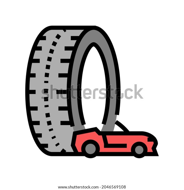 high performance tires color\
icon vector. high performance tires sign. isolated symbol\
illustration