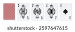 High playing cards of Spades.	
