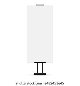 Hohe Poster Stand Mock-up, isoliert auf weißem Hintergrund, Frontansicht. Vektorillustration