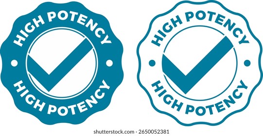 High Potency Logo Design – Vector Badge for Product Labels and Informational Use