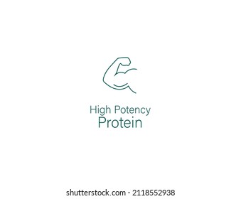 High potency protein icon vector illustration 