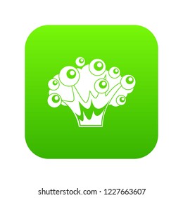 High power explosion icon digital green for any design isolated on white vector illustration
