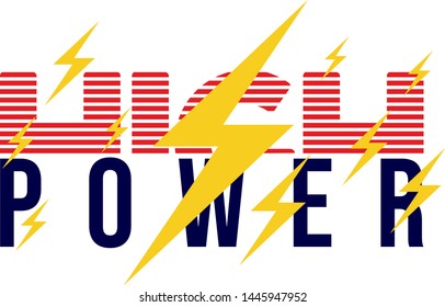 High Power Typography T-Shirt Vector Design