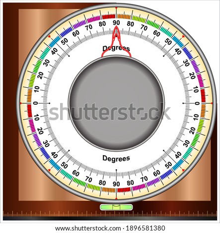 High Precision Ballistic Angle Finder -  Actual Size Graduation