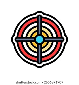 Icono de color de alta precisión. Vector de alta precisión. Ilustración de símbolo aislado