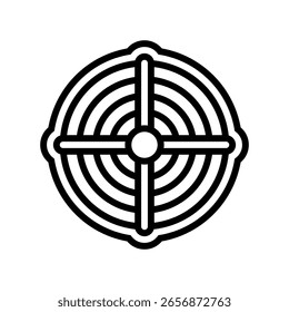 Vector de icono de línea de alta precisión. signo de alta precisión. símbolo de contorno aislado ilustración negra