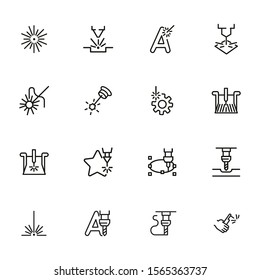 High precision technology. Set of line icons on white background. Modern lifestyle concept. Vector illustration can be used for industry, typing, advertisement
