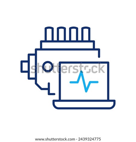 High pressure fuel pump diagnostic icon. Vector illustration. Editable stroke.