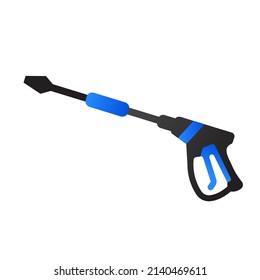 High Pressure Washer Gun Jet Spray Logo Icon Flat Pictogram Symbol 