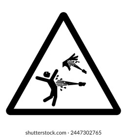 High pressure water will injury Symbol Sign, Vector Illustration, Isolate On White Background Label .EPS10