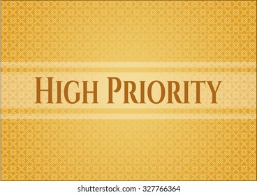 High Priority colorful card